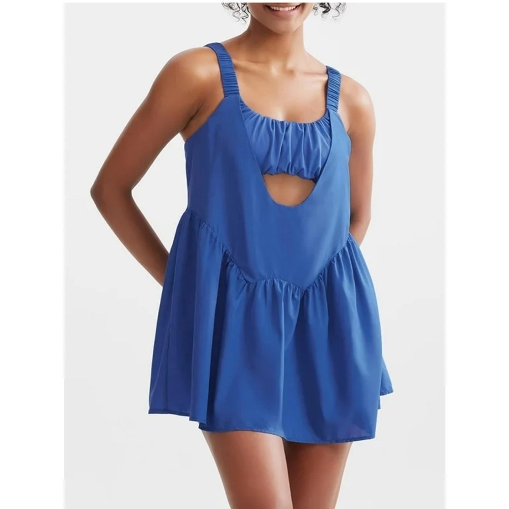 Blue Sleeveless Tennis Dress